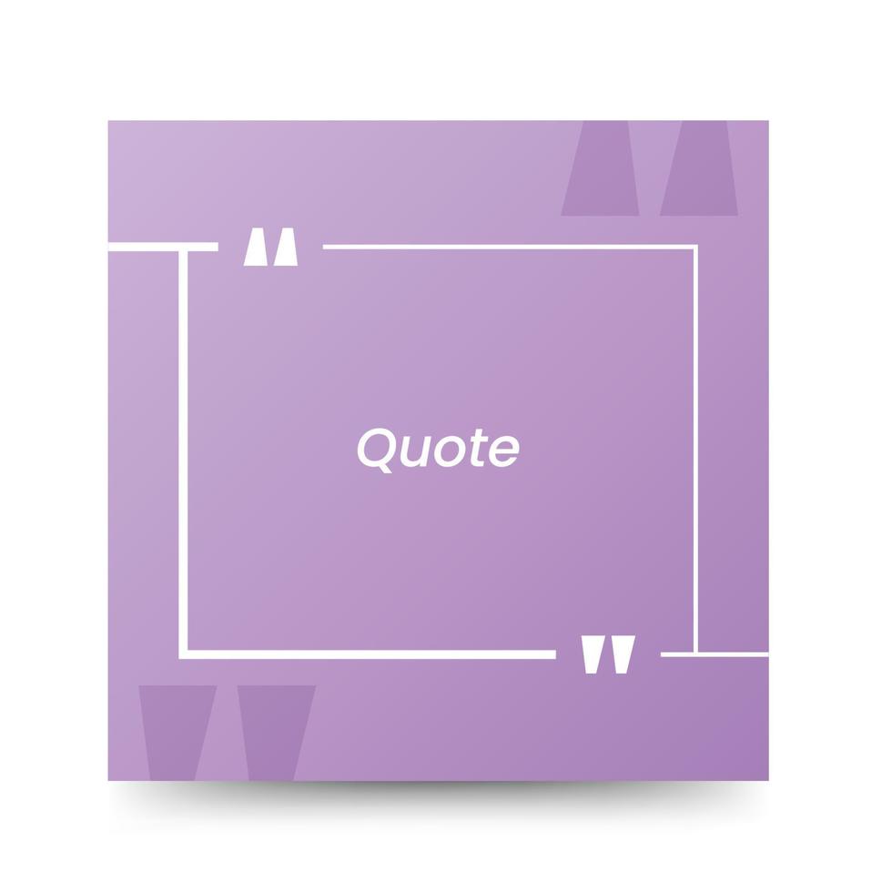 Quote frames blank templates on white background vector