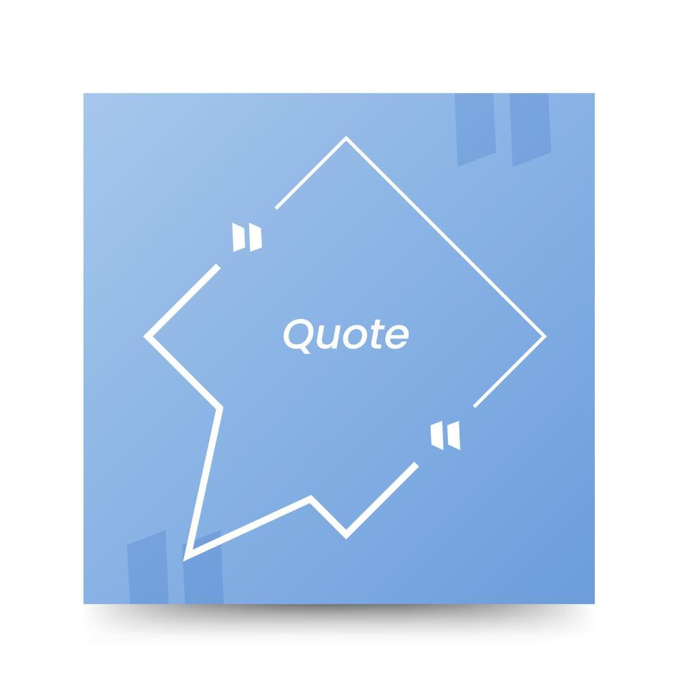 Quote frames blank templates on white background vector