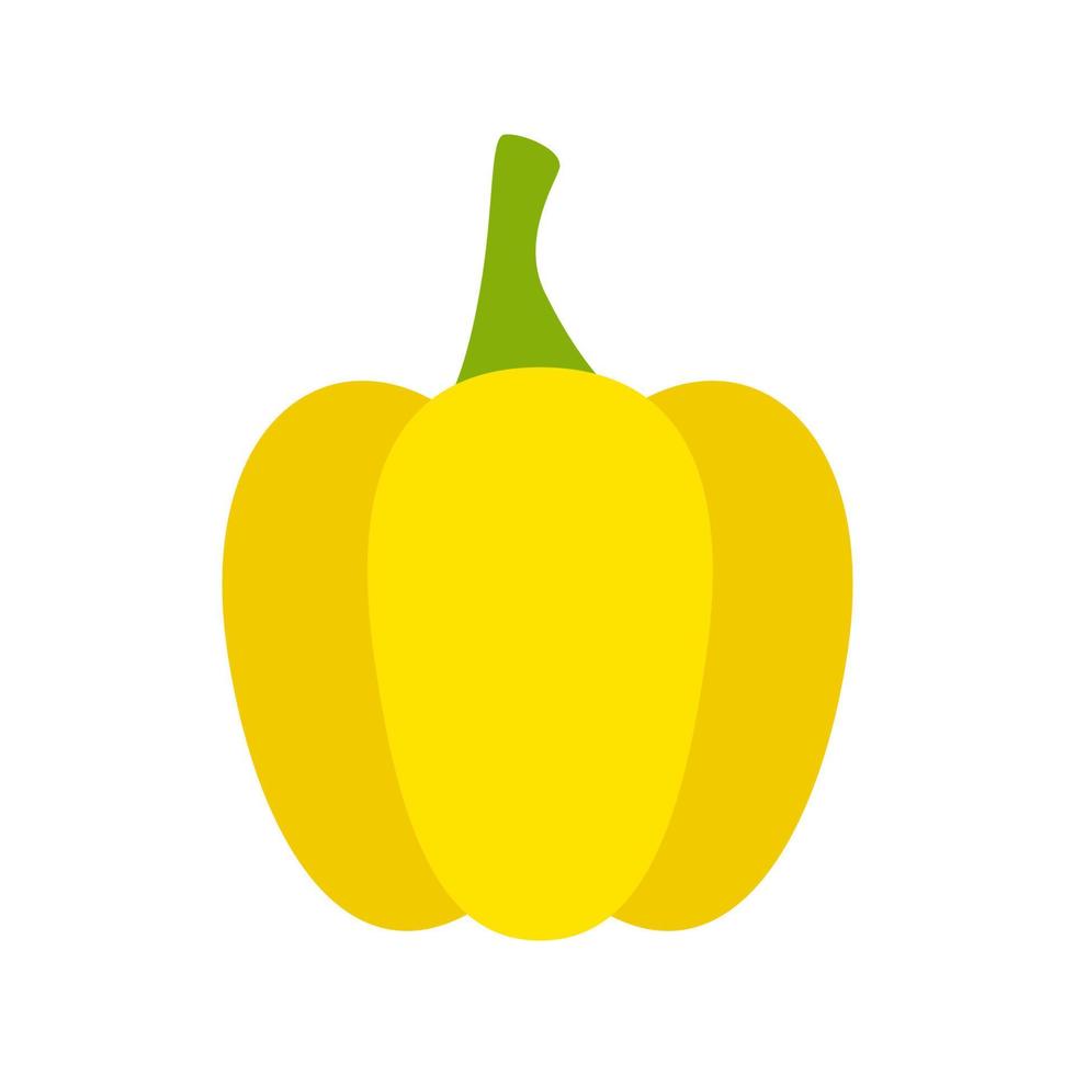 Yellow Bell Pepper isolated on white background vector