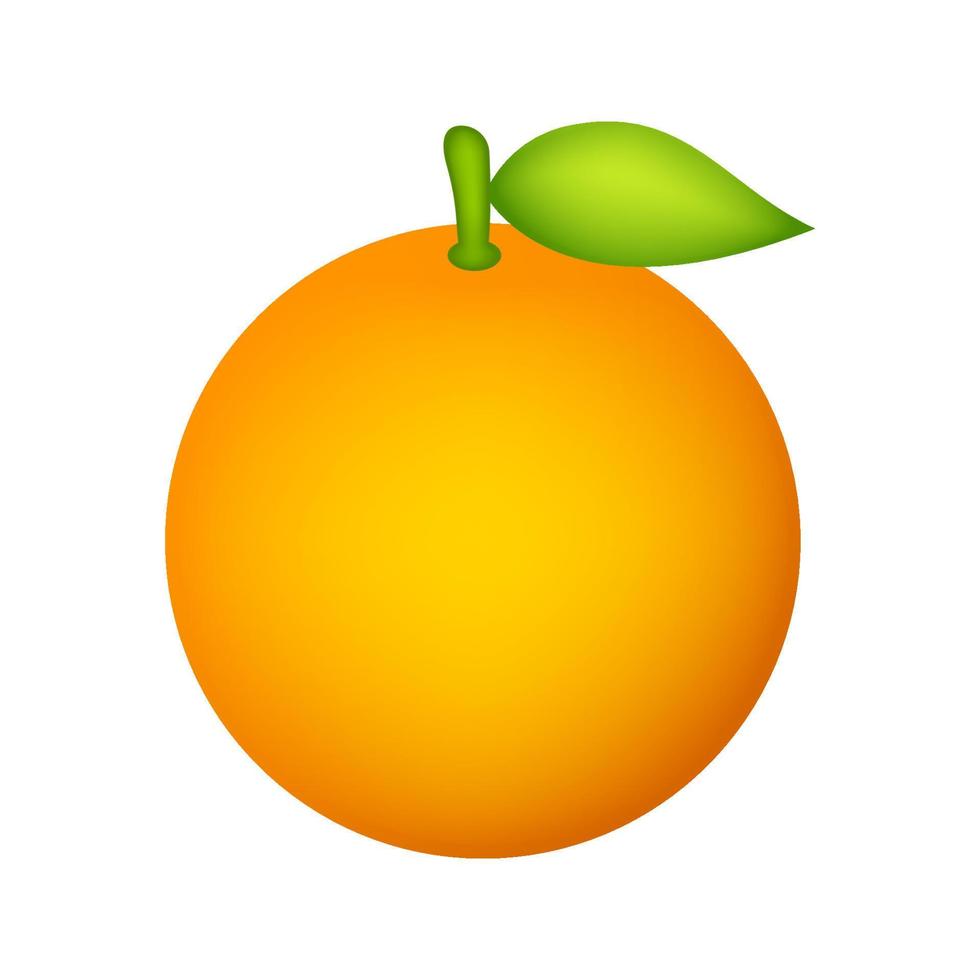 naranja aislada sobre fondo blanco vector