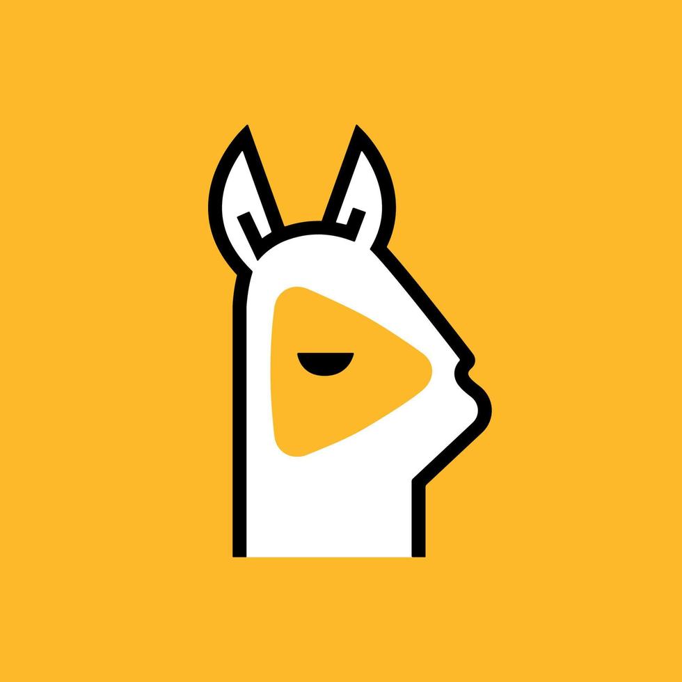 plantilla de logotipo de video de llama abstracta mínima vector