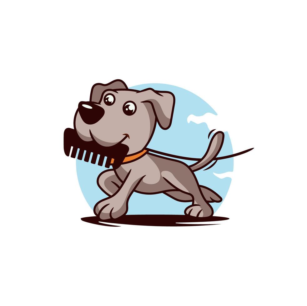 Pet Walking And Grooming Logo Template vector
