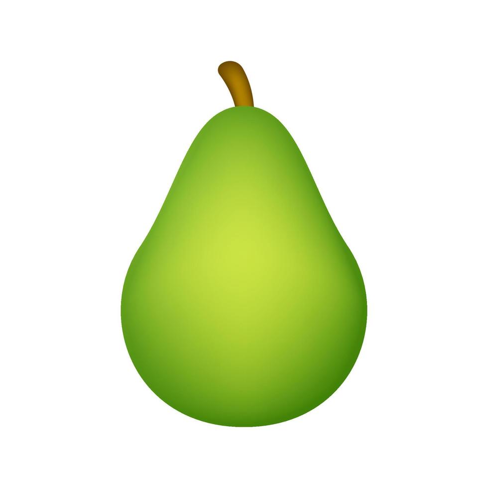 Aguacate aislado sobre fondo blanco. vector