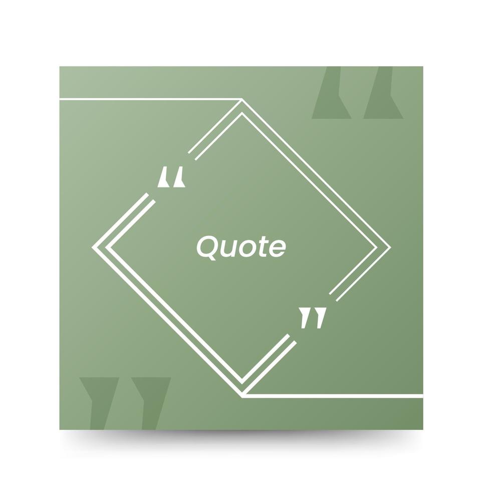 Quote frames blank templates on white background vector