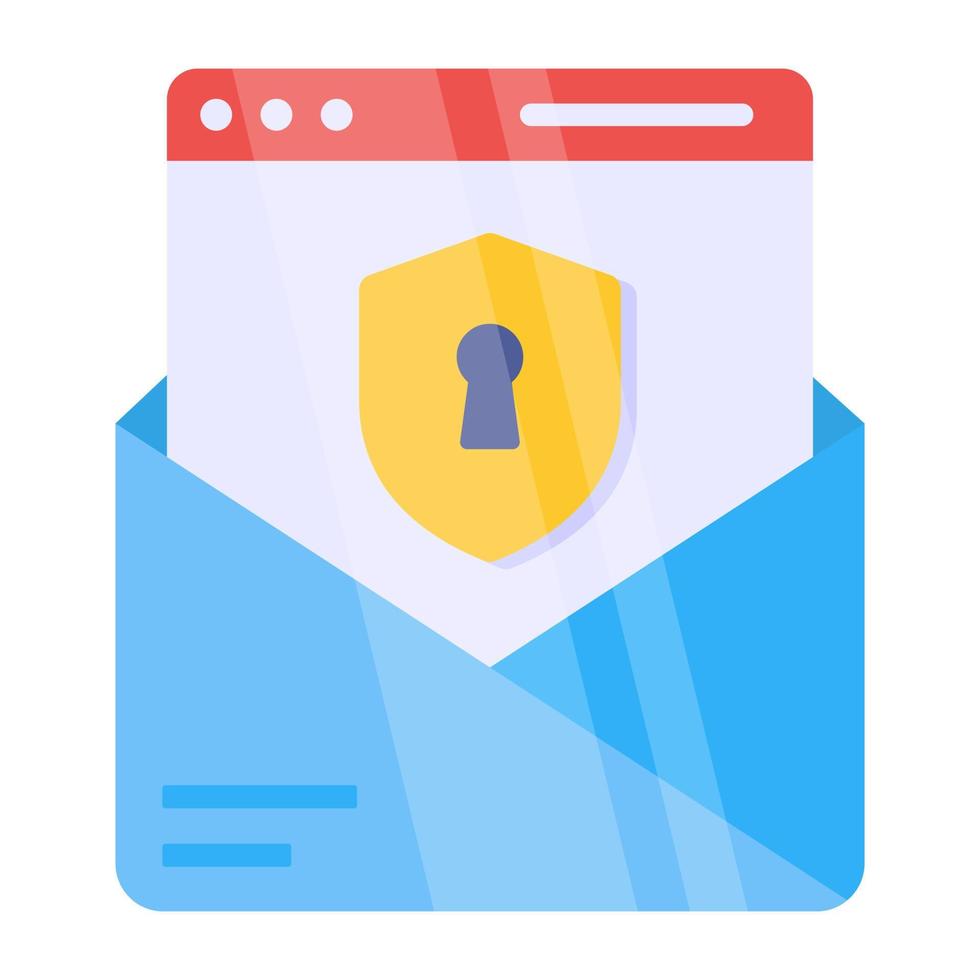 Modern design icon of secure mail vector