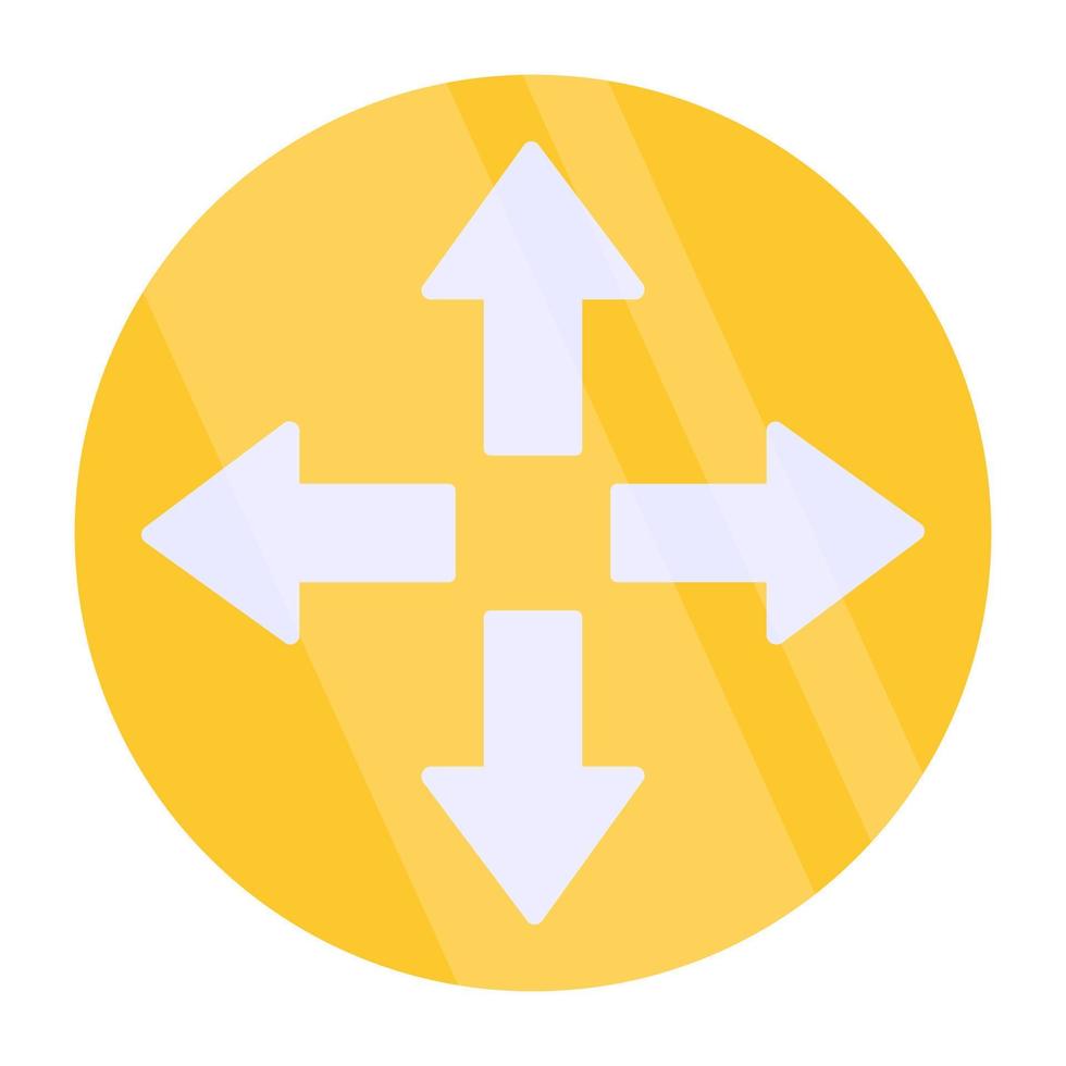 Modern style icon of four directions arrows vector