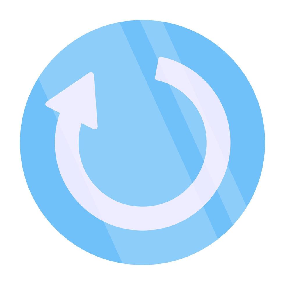 Editable flat design of turn right arrow vector