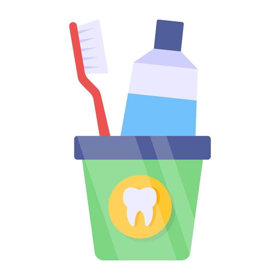 icono de diseño perfecto de accesorios dentales vector