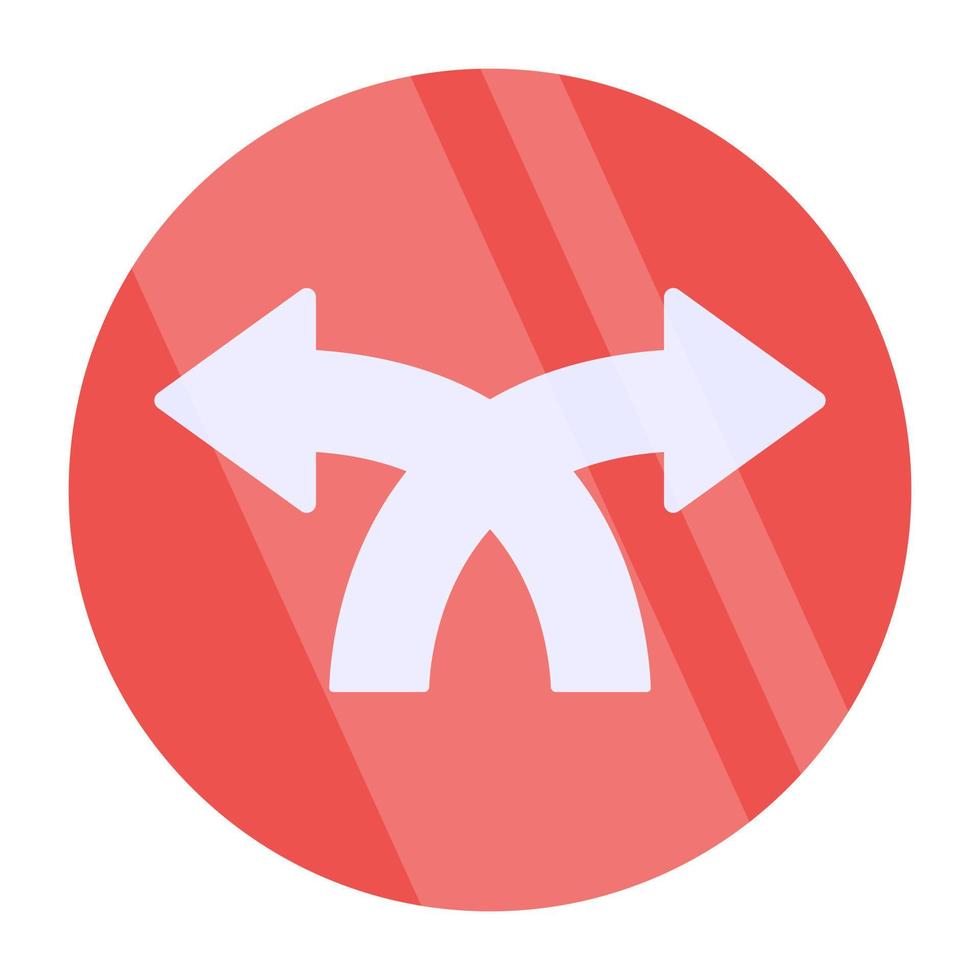 Opposite direction arrows icon vector