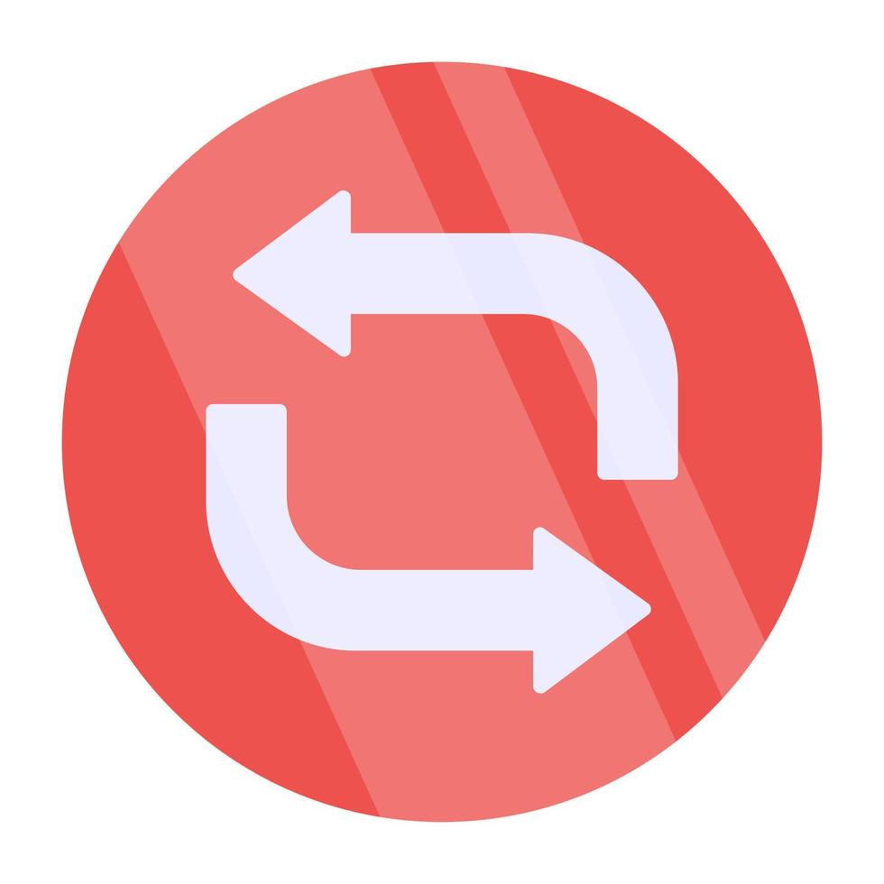 Editable flat design of turn right arrow vector