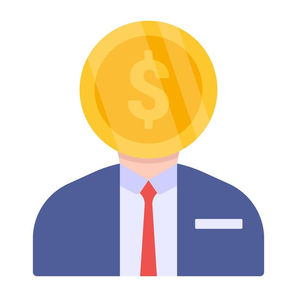 An icon design of investor vector