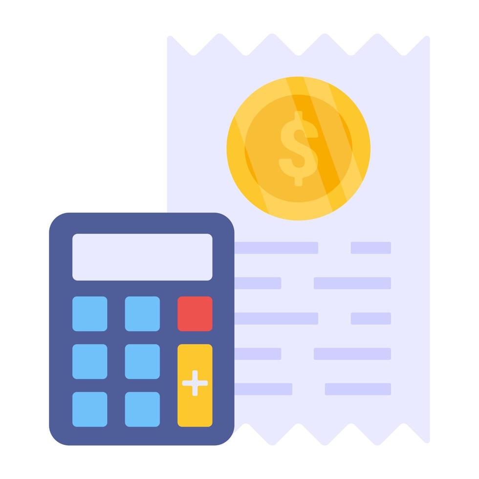 Trendy vector design of invoice