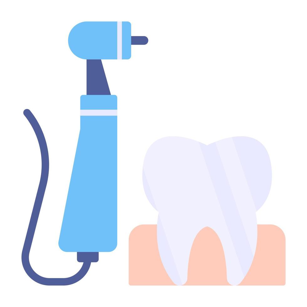 Creative design icon of tooth drilling vector