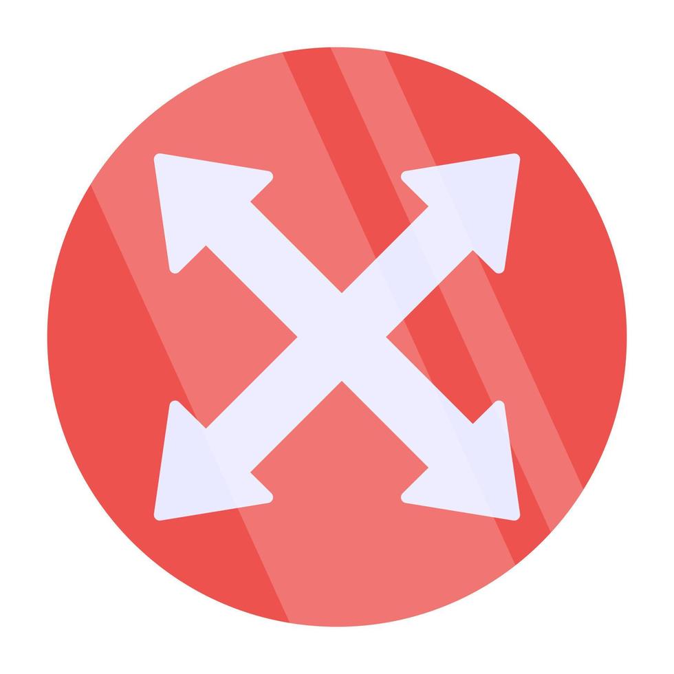 Opposite direction arrows icon vector