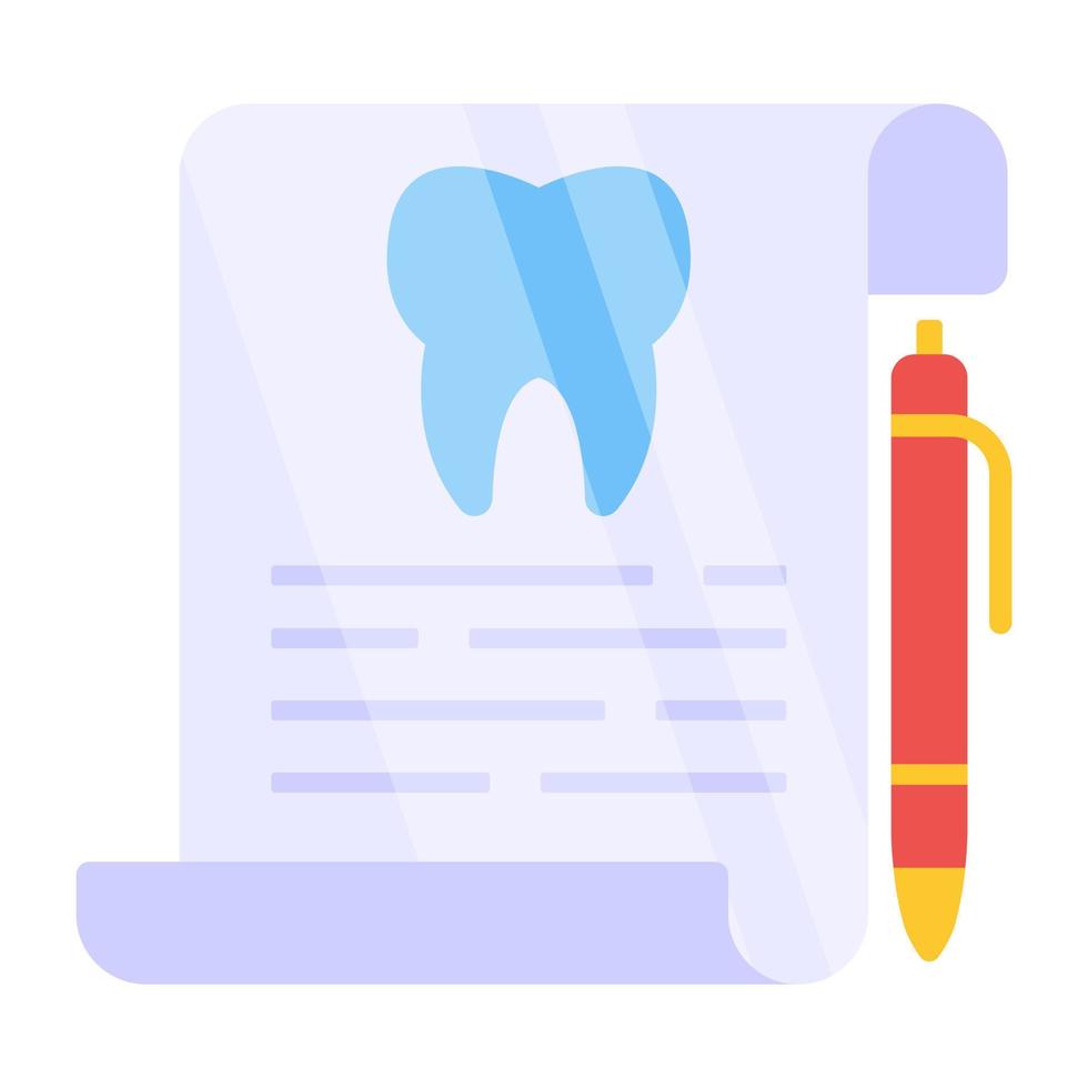 Modern design icon of dental prescription vector
