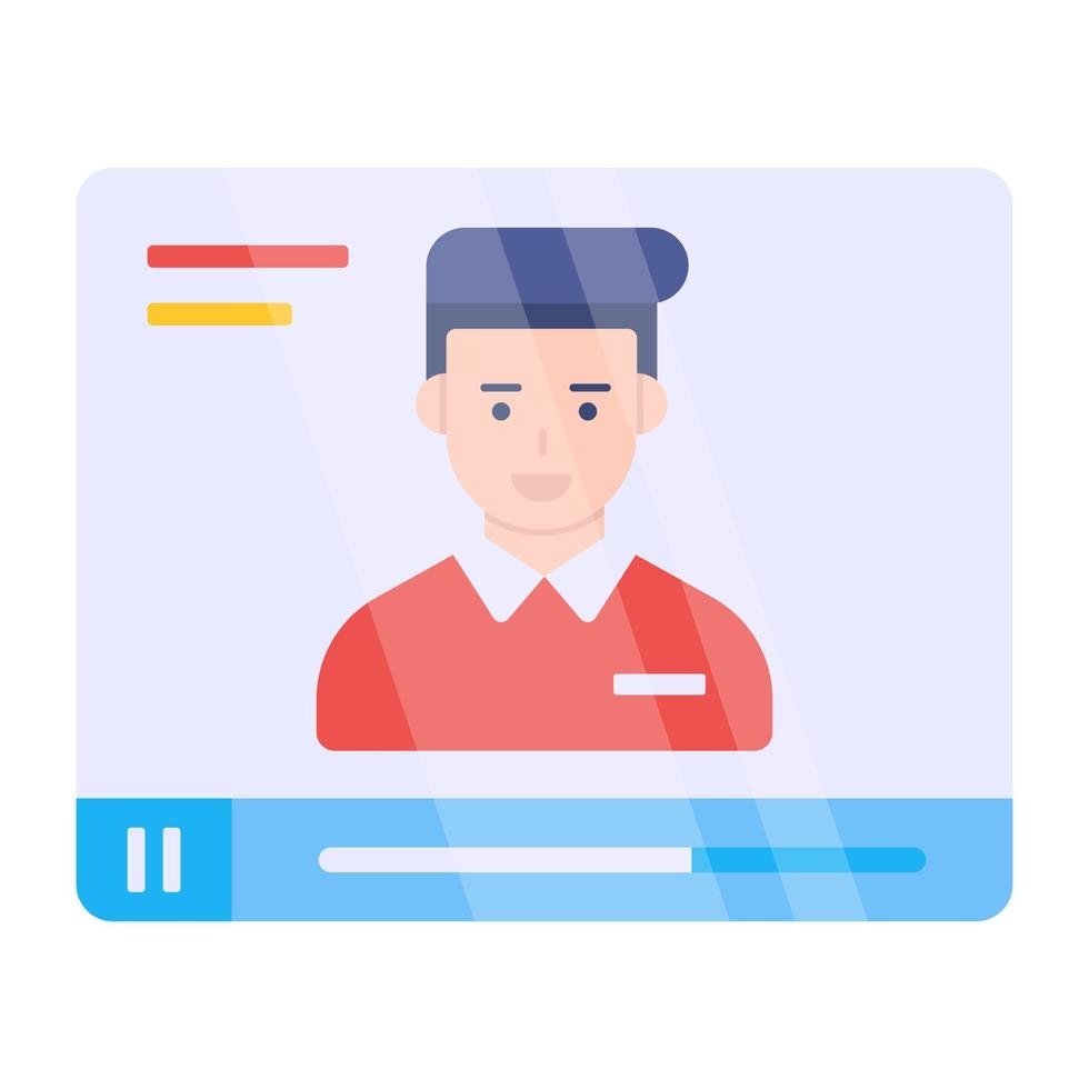 Premium download icon of online video vector