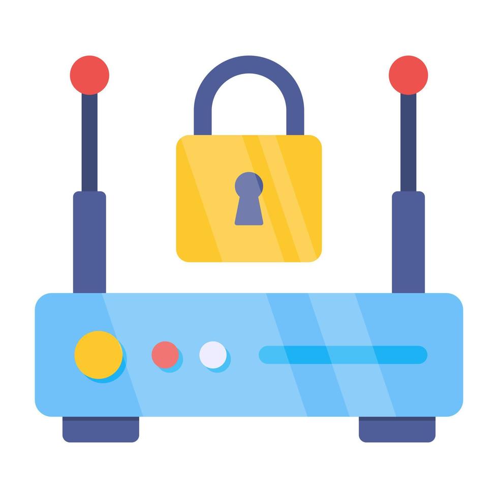 Premium download icon of secure router vector