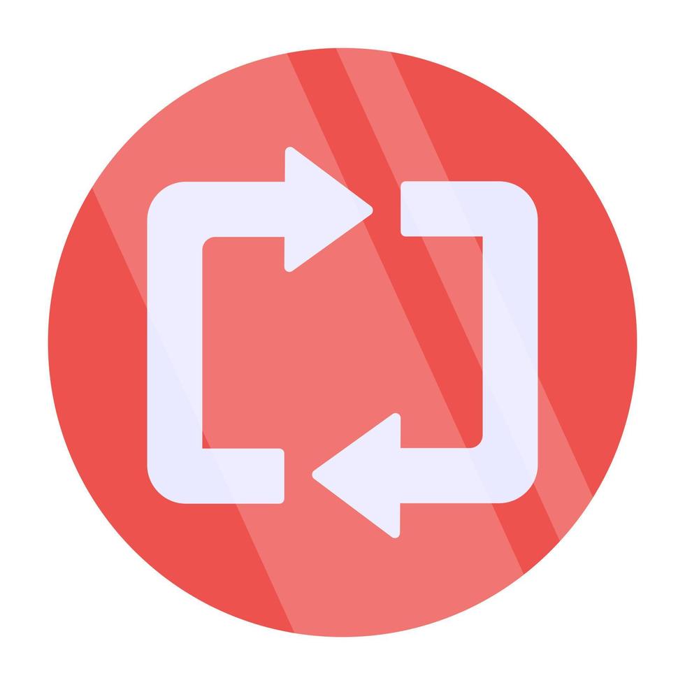Editable flat design of turn right arrow vector