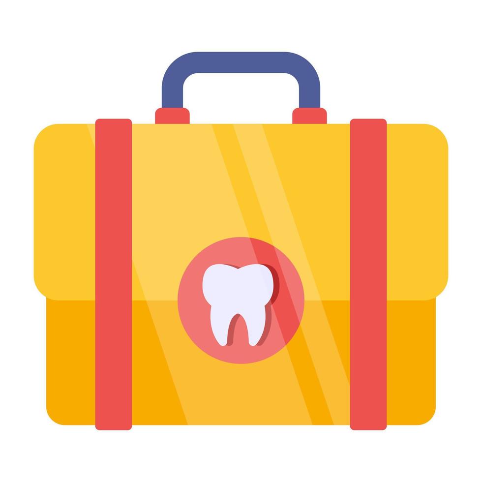 icono de diseño moderno de bolsa de dentista vector