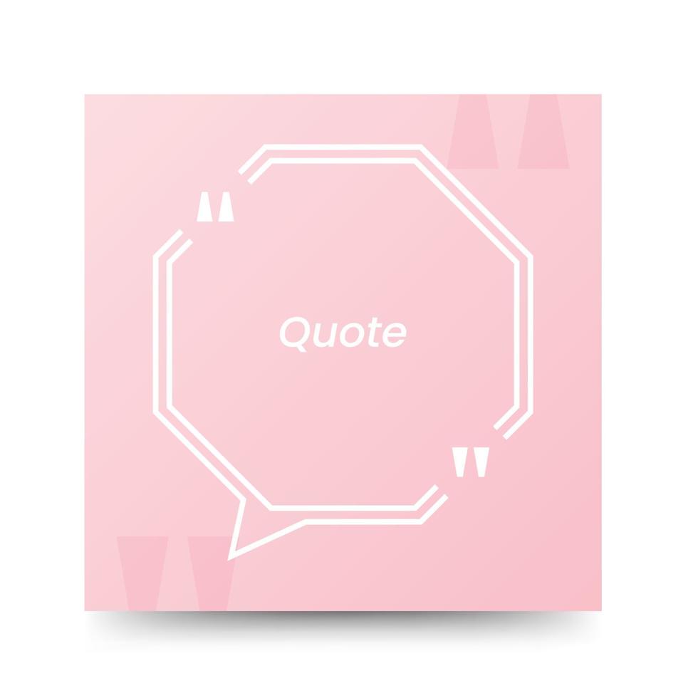 Quote frames blank templates on white background vector