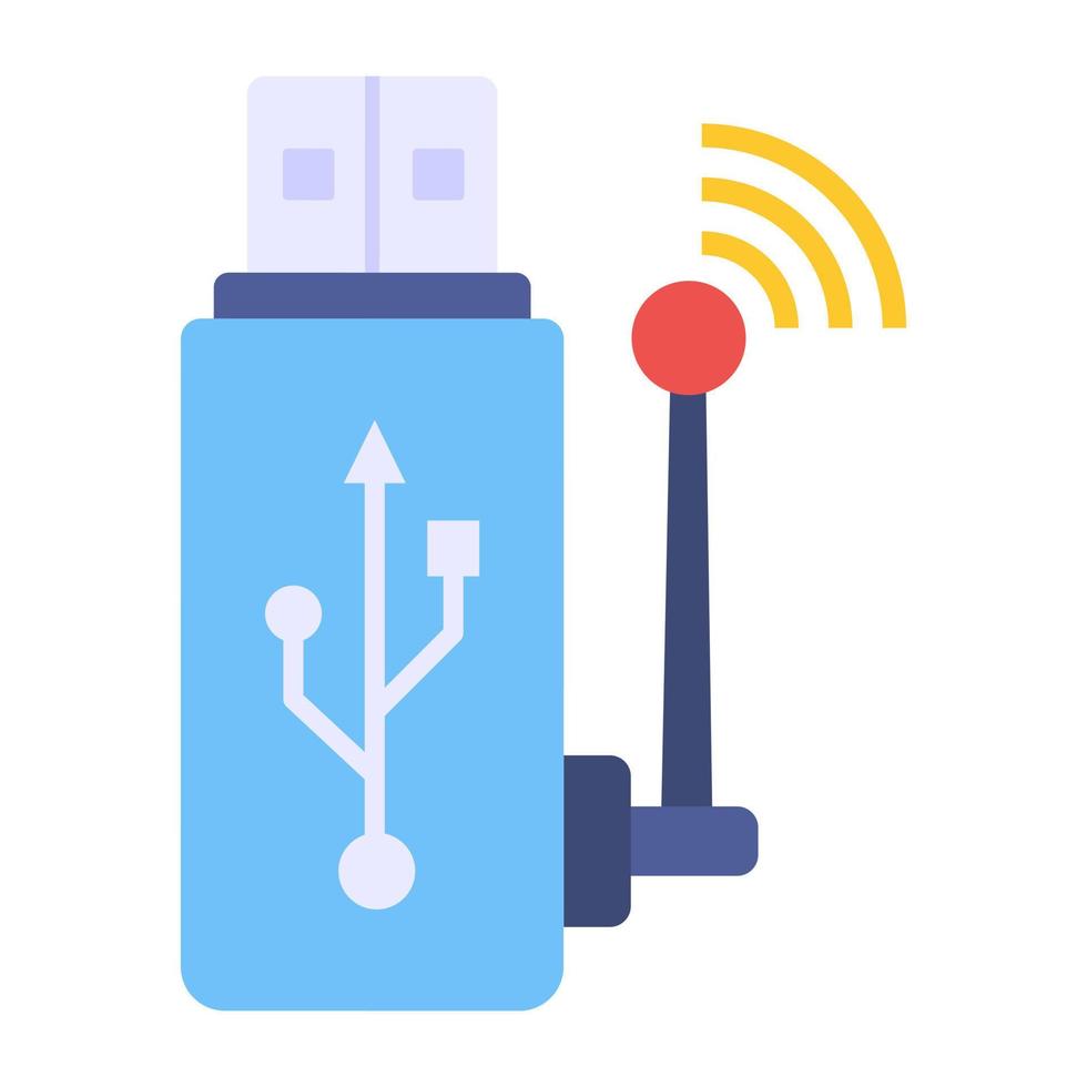 Usb dongle icon, editable vector