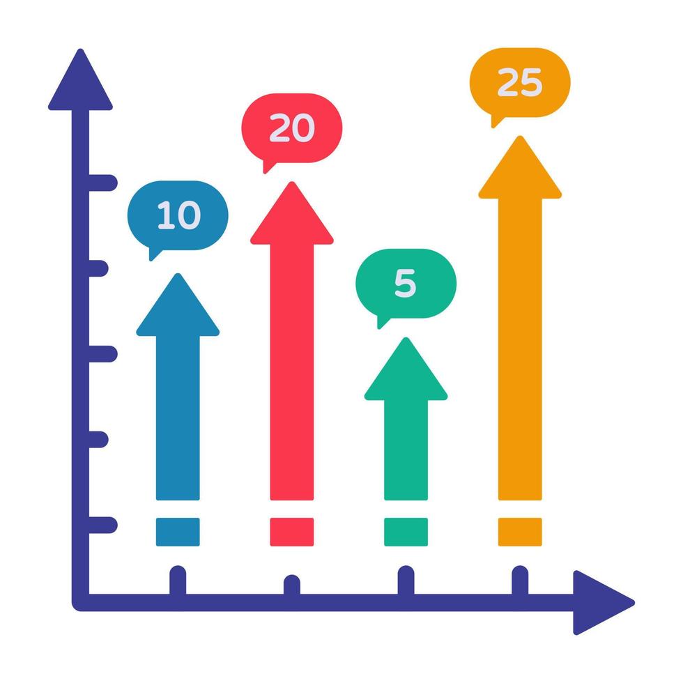 Premium download icon of bar chart vector