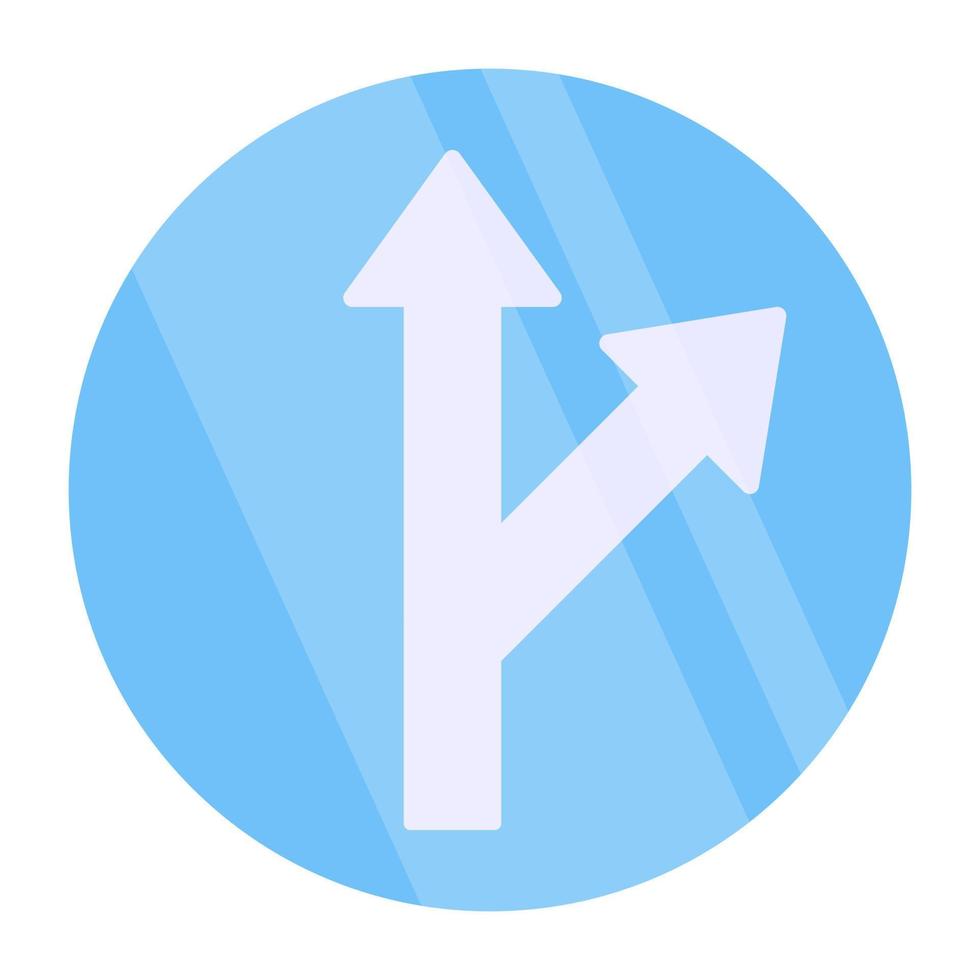 Upward arrow icon, editable vector