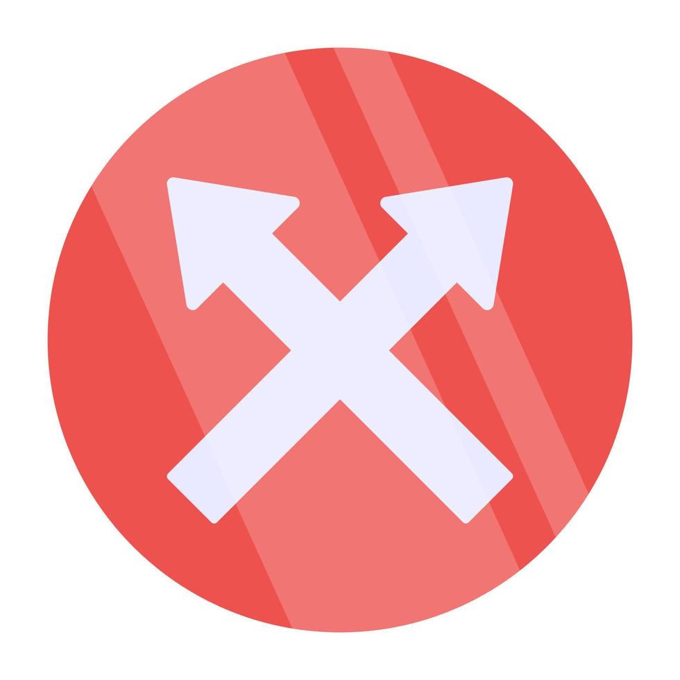 Opposite direction arrows icon vector