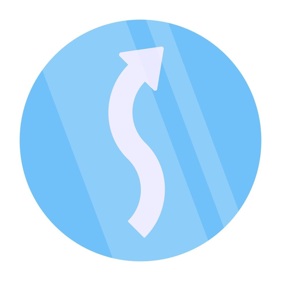 Upward arrow icon, editable vector
