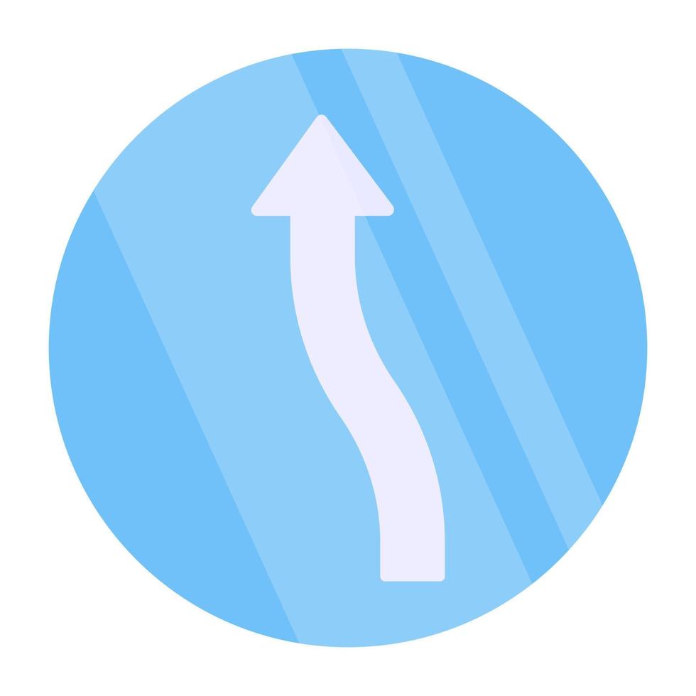 Upward arrow icon, editable vector