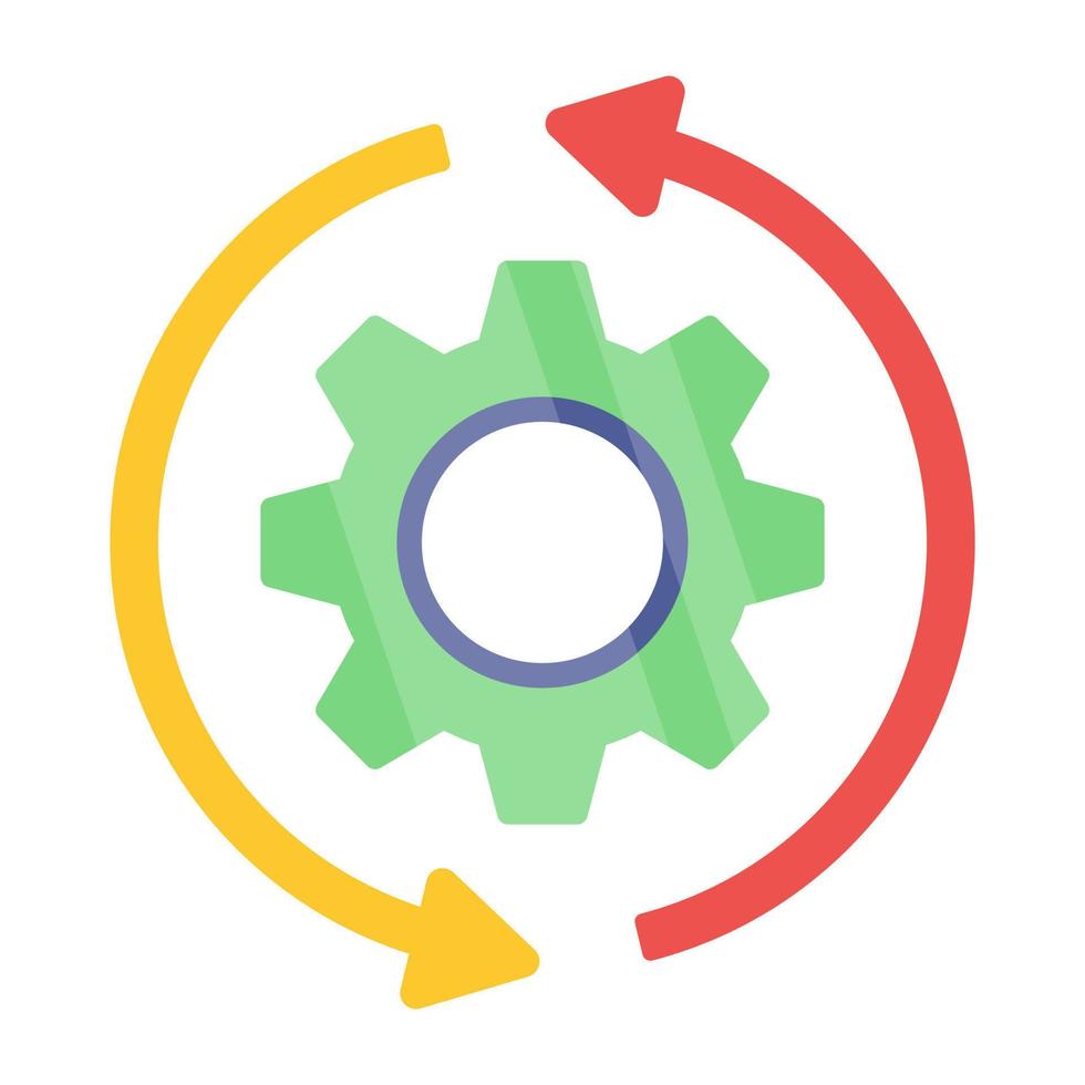 Setting update icon, editable vector
