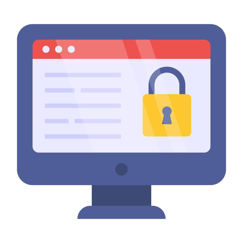 An icon design of secure website vector