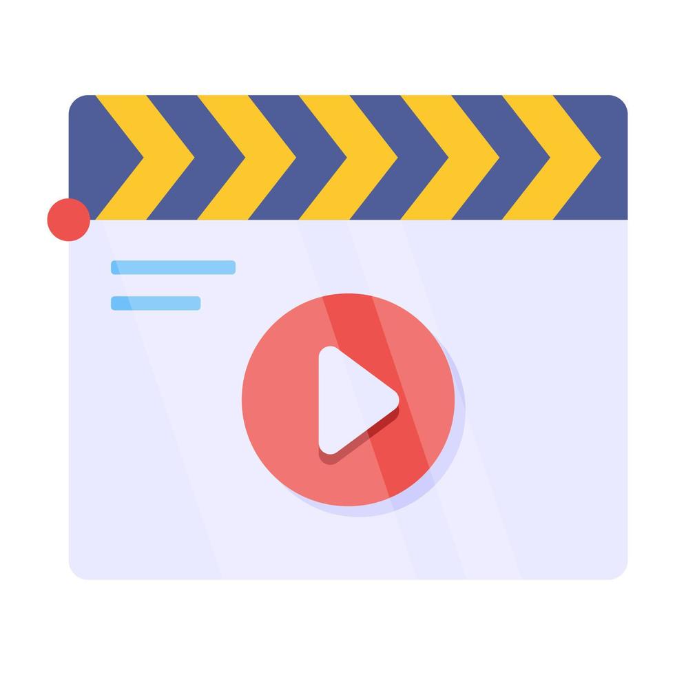 Clapperboard icon in trendy vector design