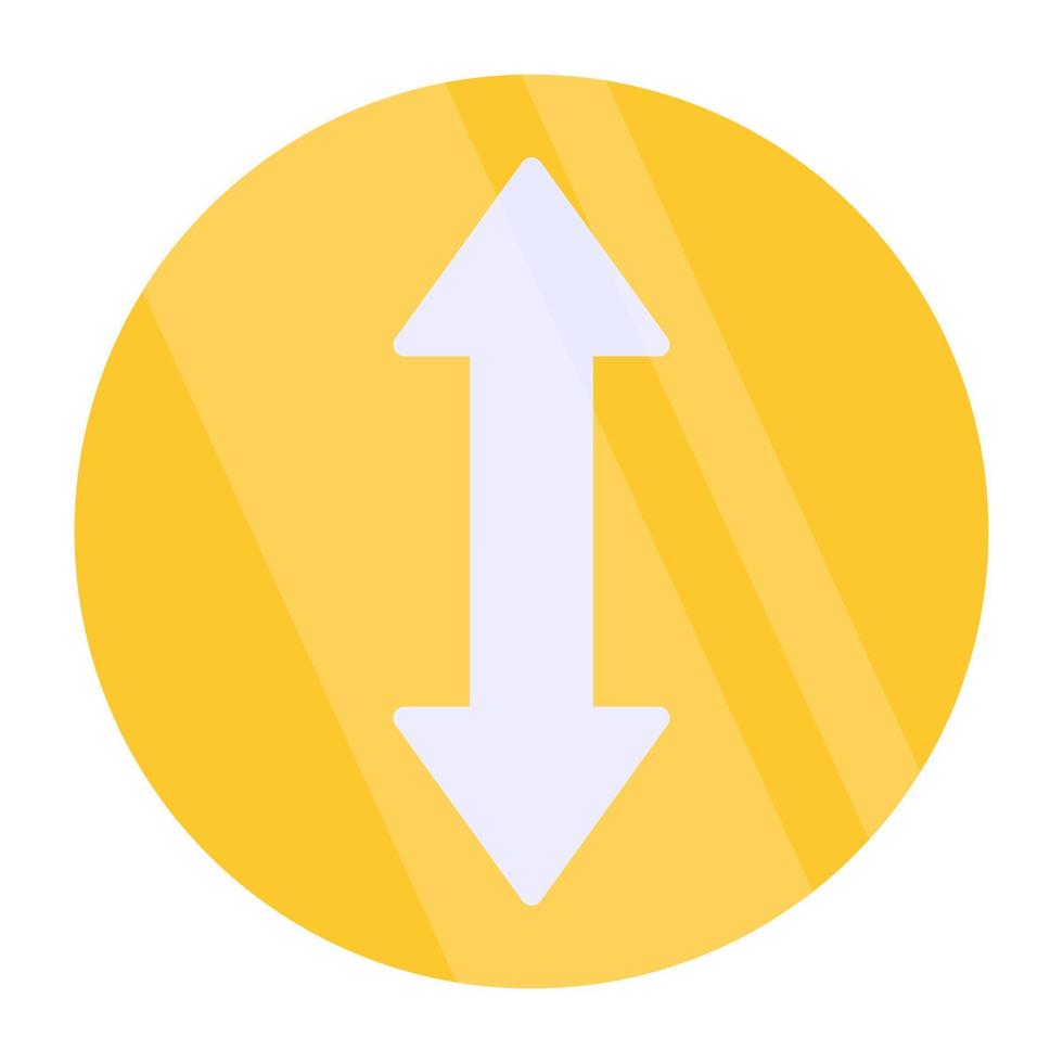 Upward arrow icon, editable vector