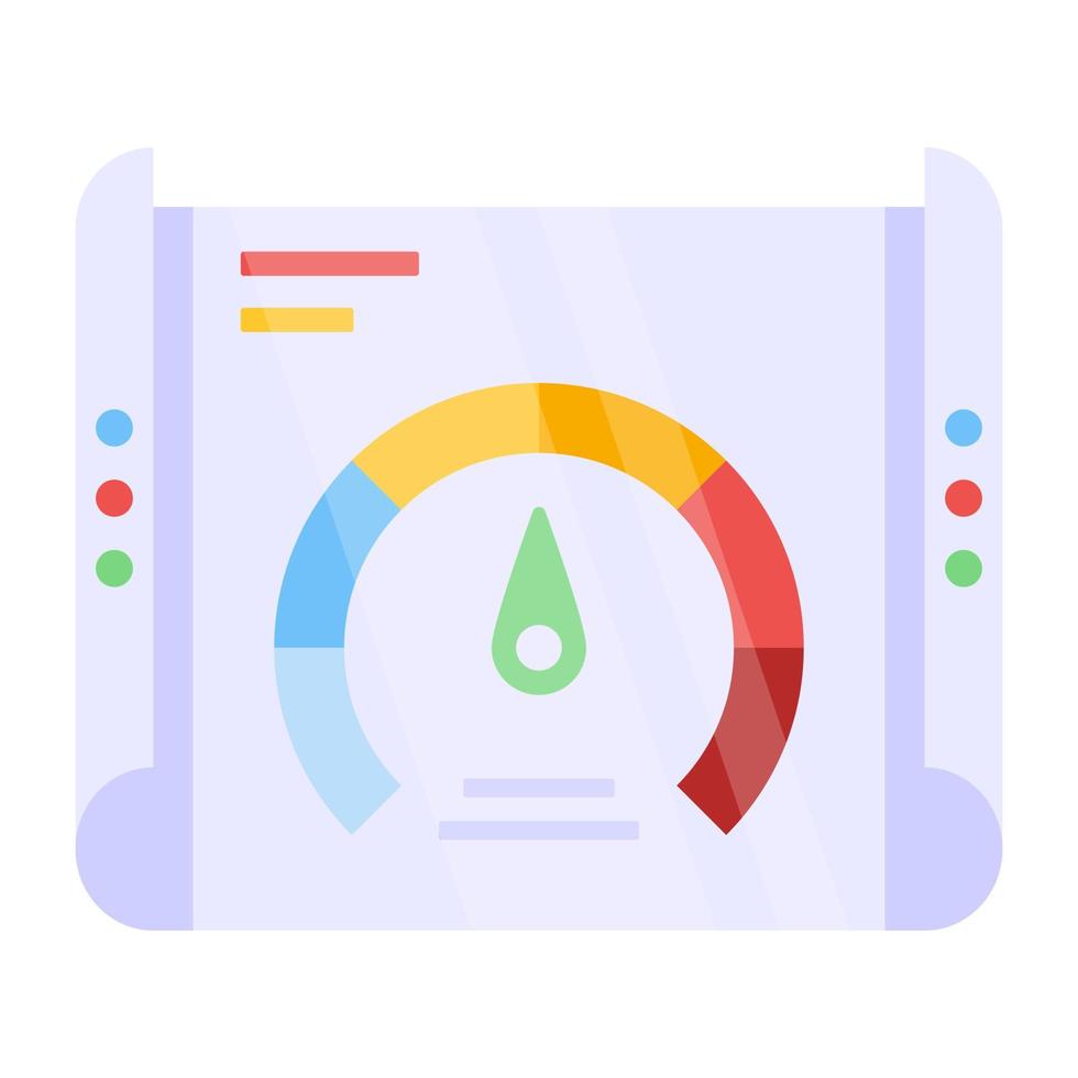 Trendy vector design of page speed test