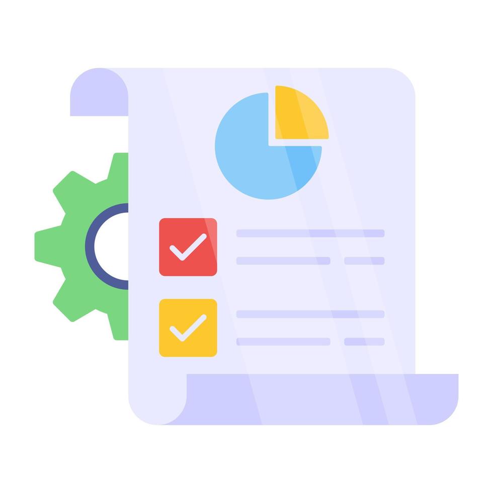 Business report management concept icon vector