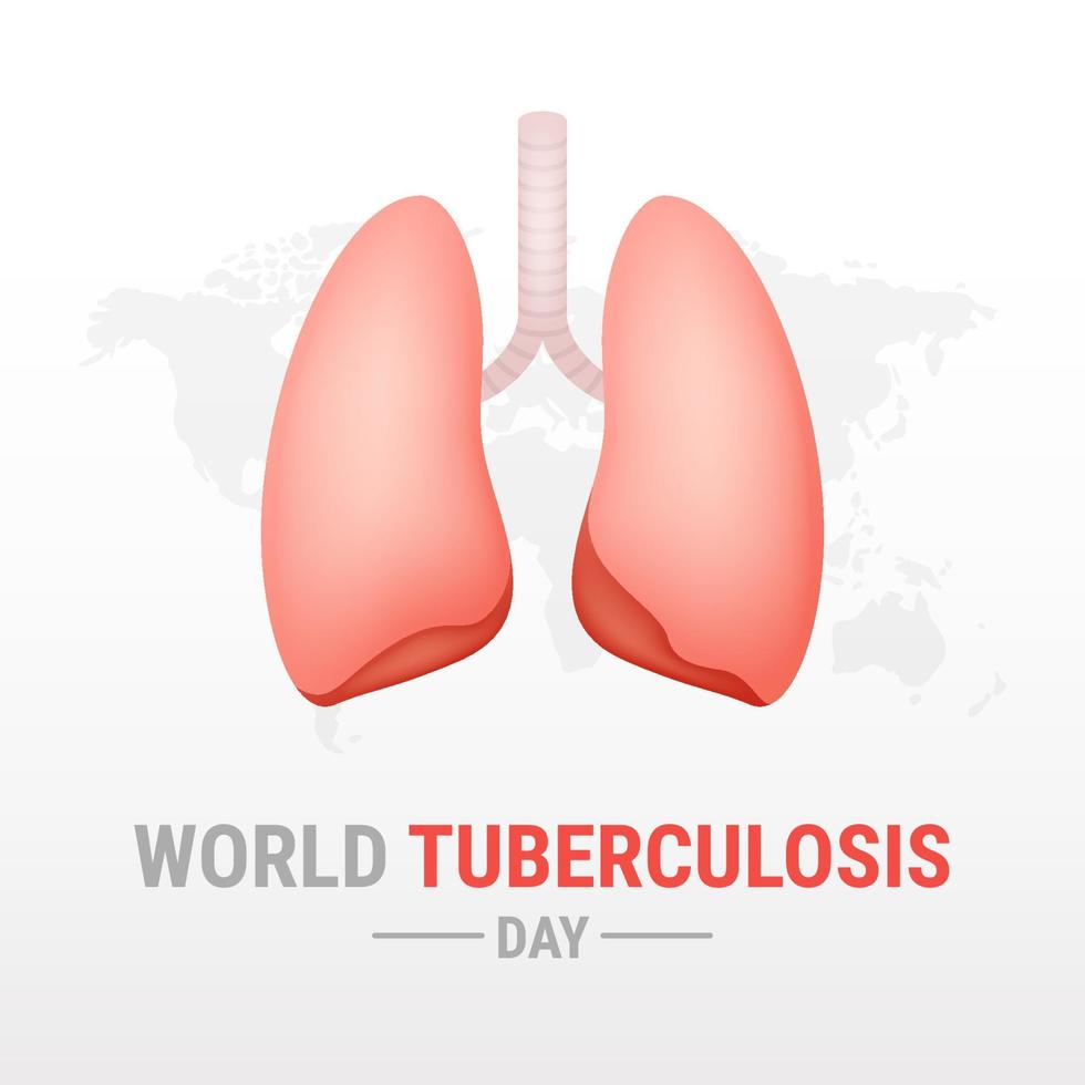 World Tuberculosis day on white background vector