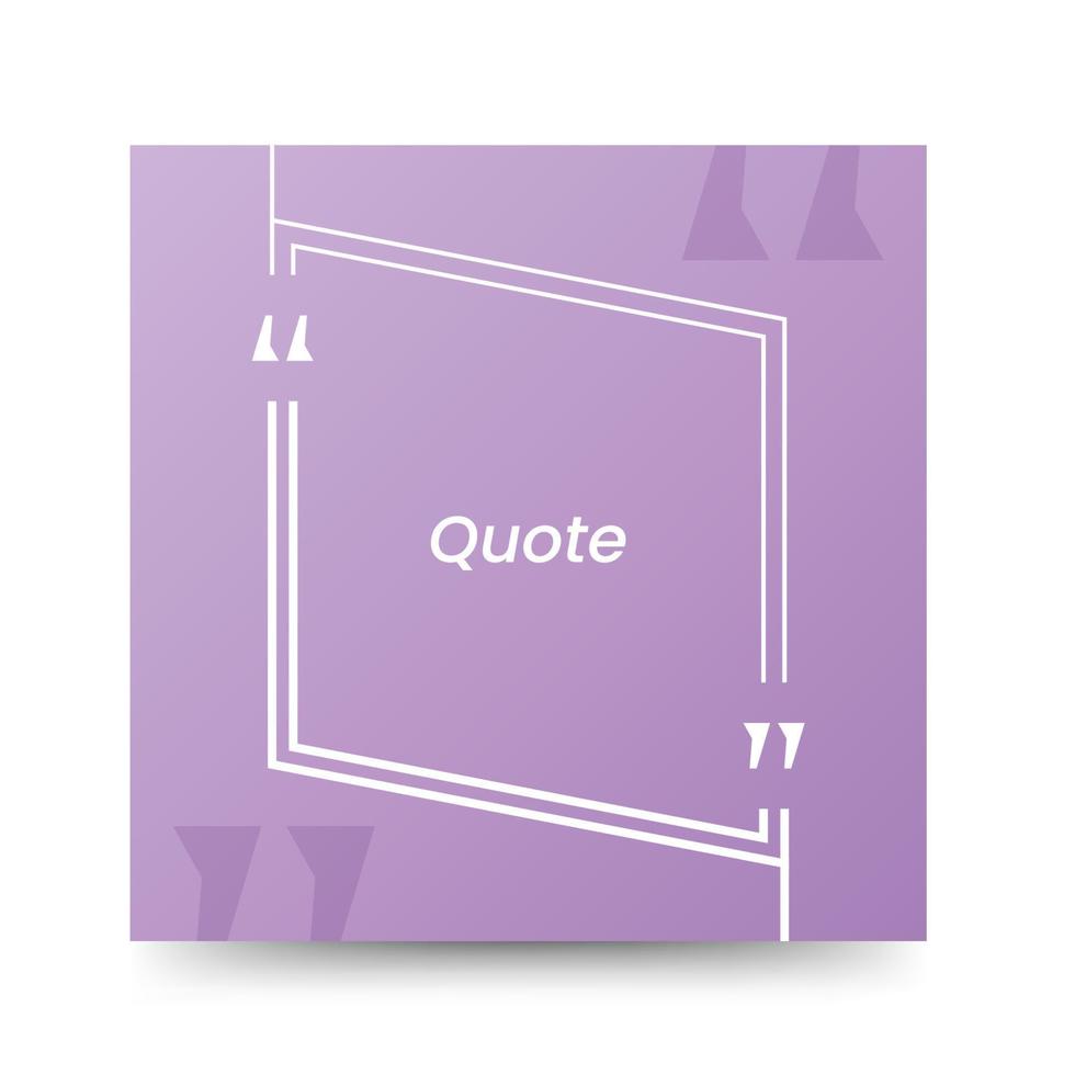 Quote frames blank templates on white background vector