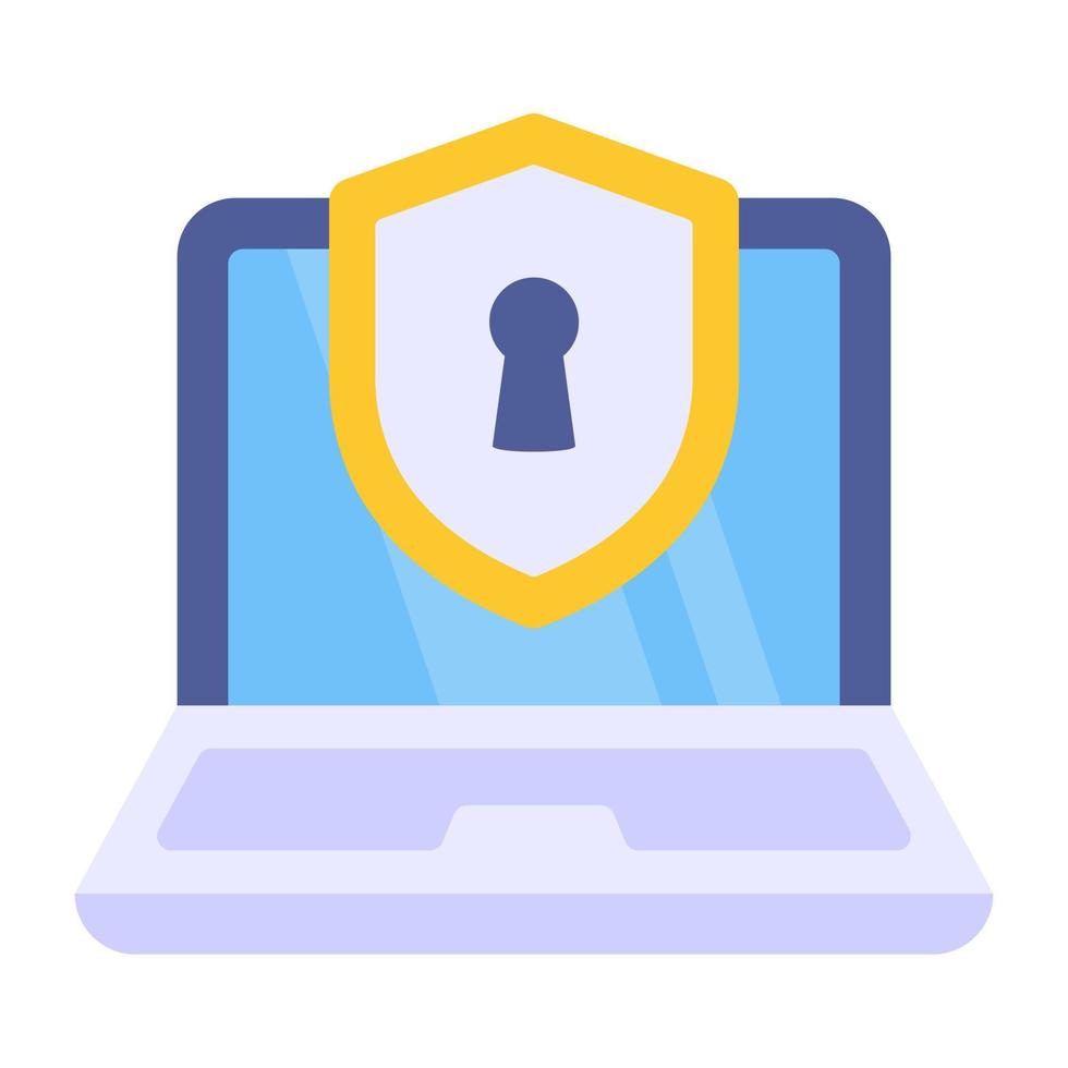 System security icon, editable vector