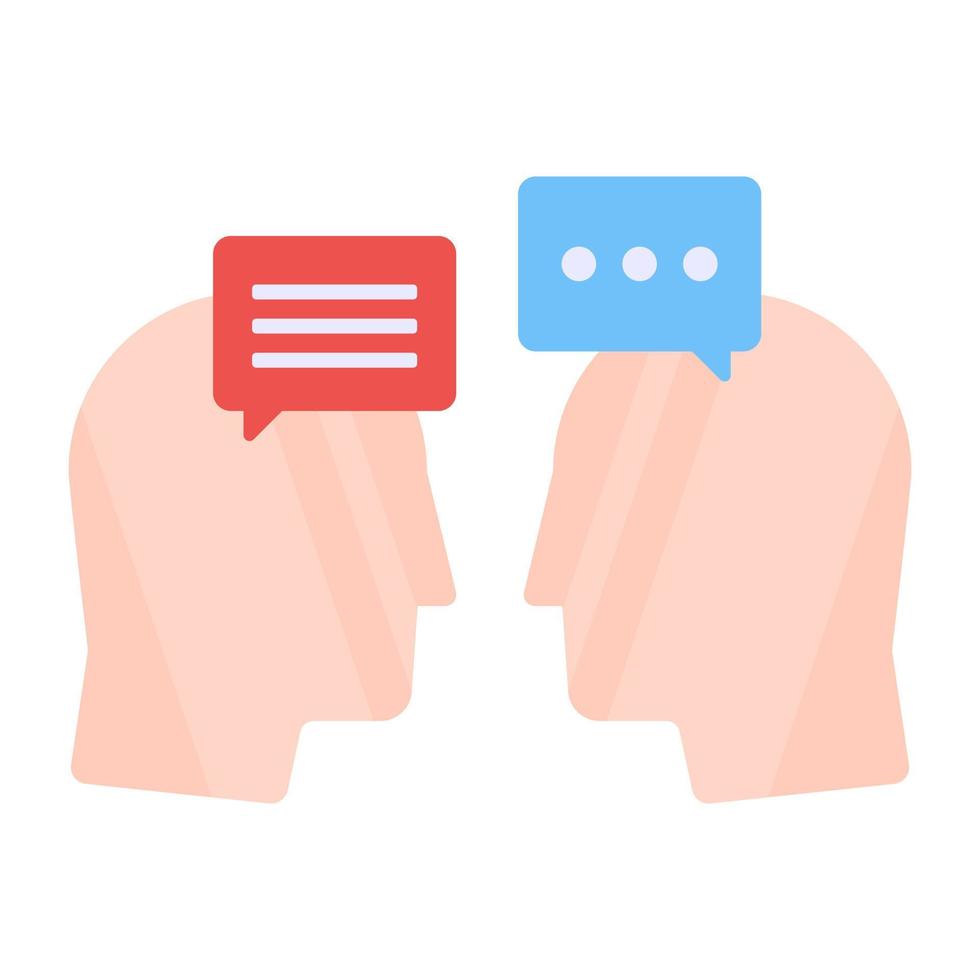 Flat design icon of negotiation vector