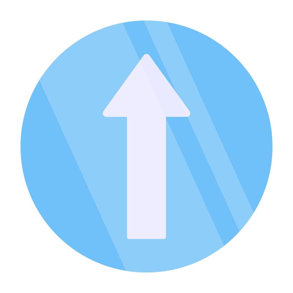 Upward arrow icon, editable vector