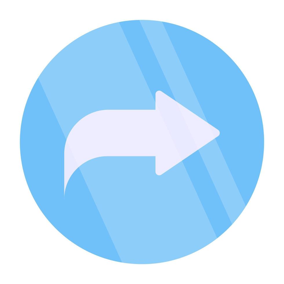 Modern style icon of forward arrow vector