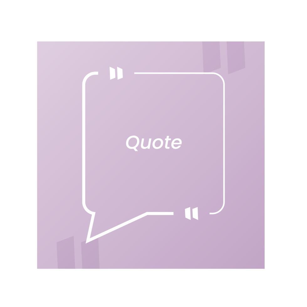 Quote frames blank templates on white background vector