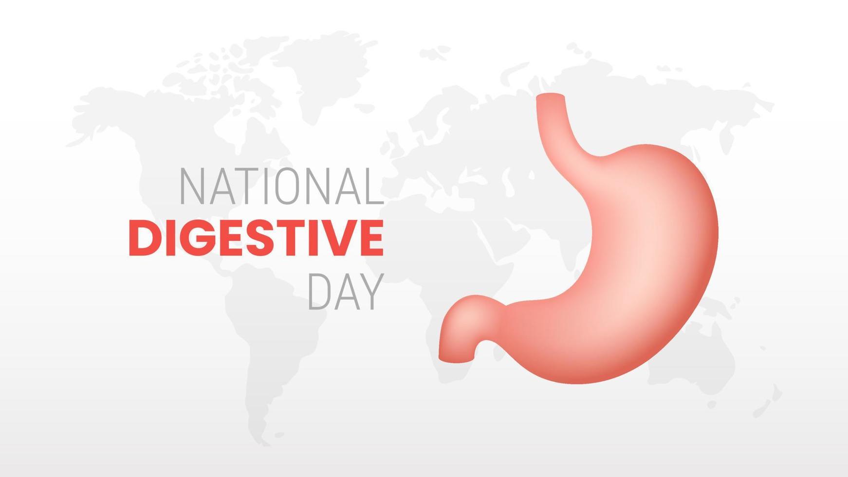 World Digestive day on white background vector
