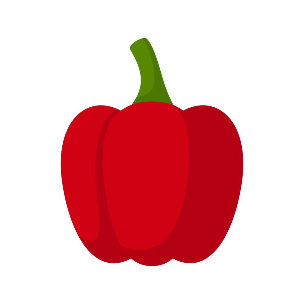 pimiento rojo aislado sobre fondo blanco vector