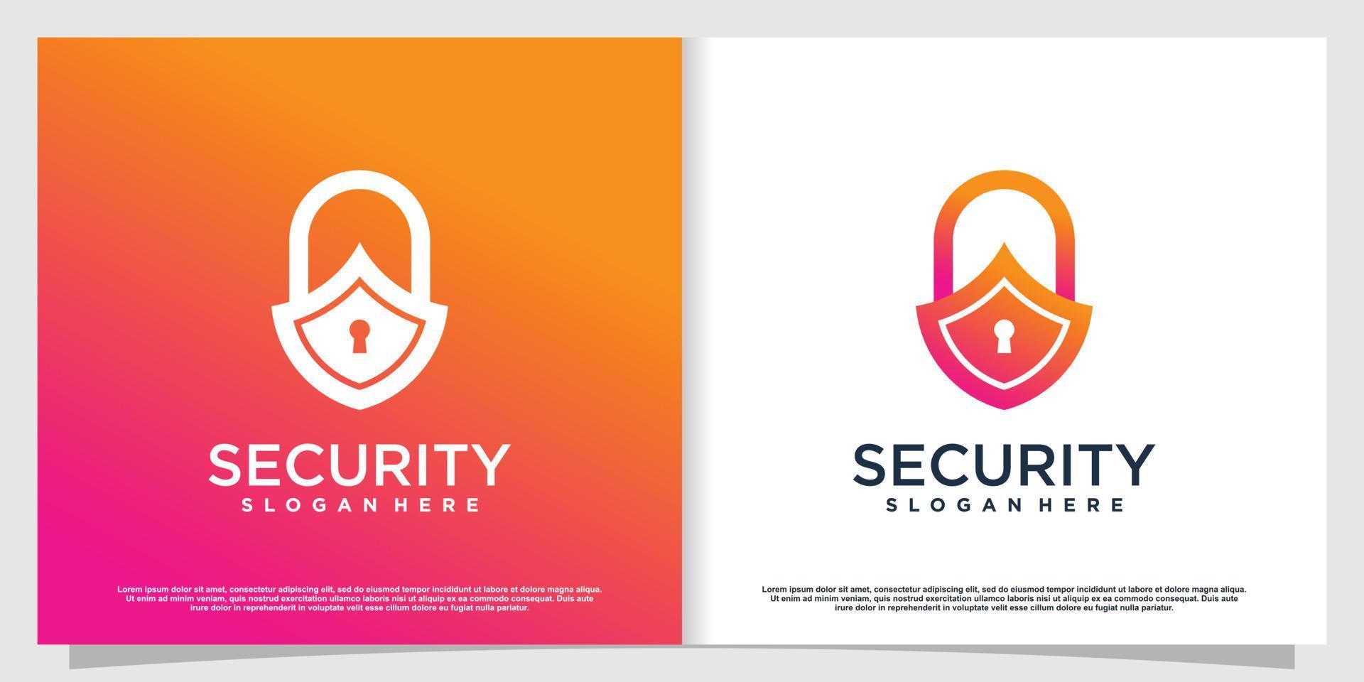 logotipo de seguridad con vector premium de estilo moderno parte 1