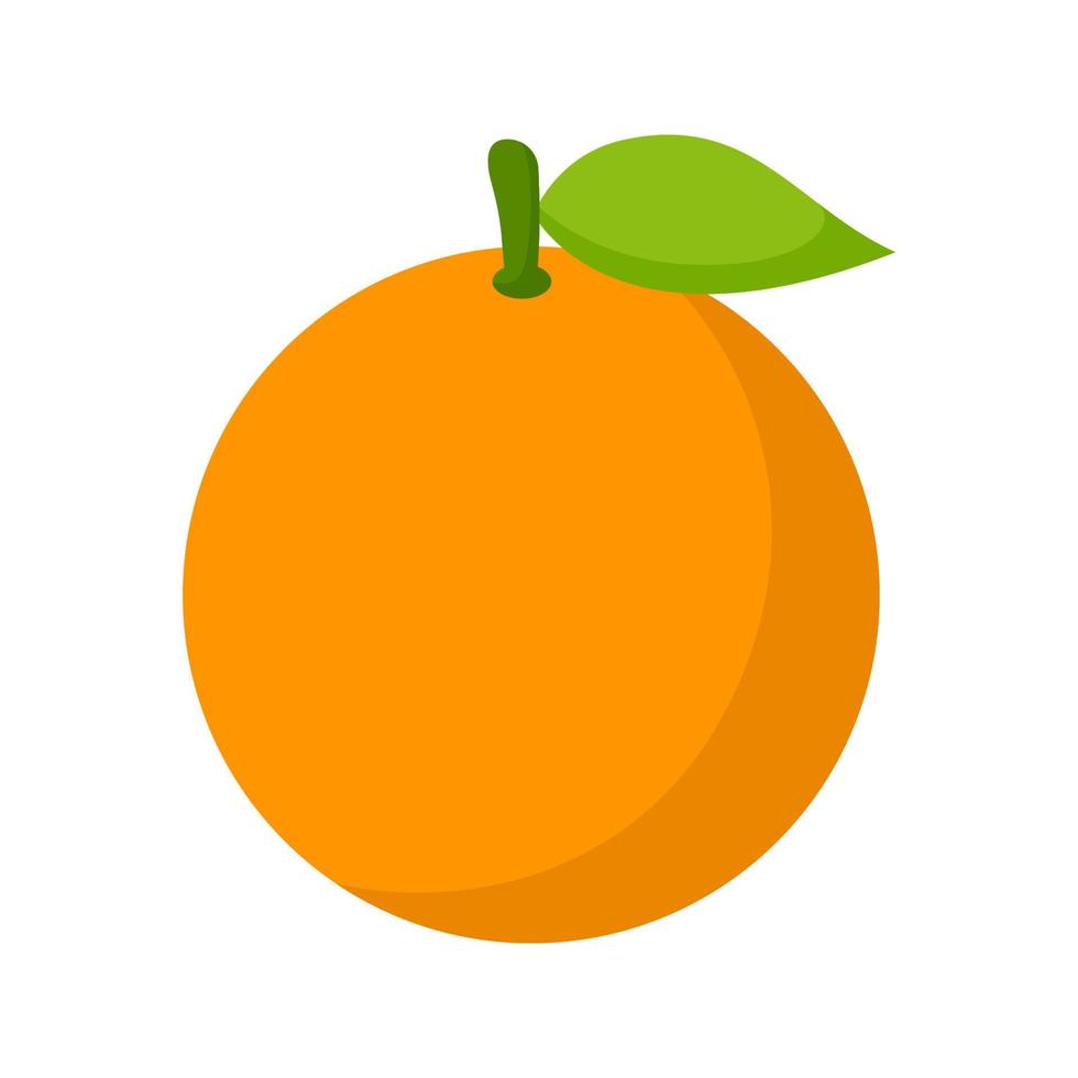 naranja aislada sobre fondo blanco vector
