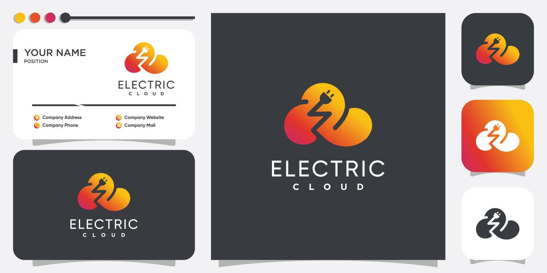 Storm logo with creative electric concept Premium Vector part 1