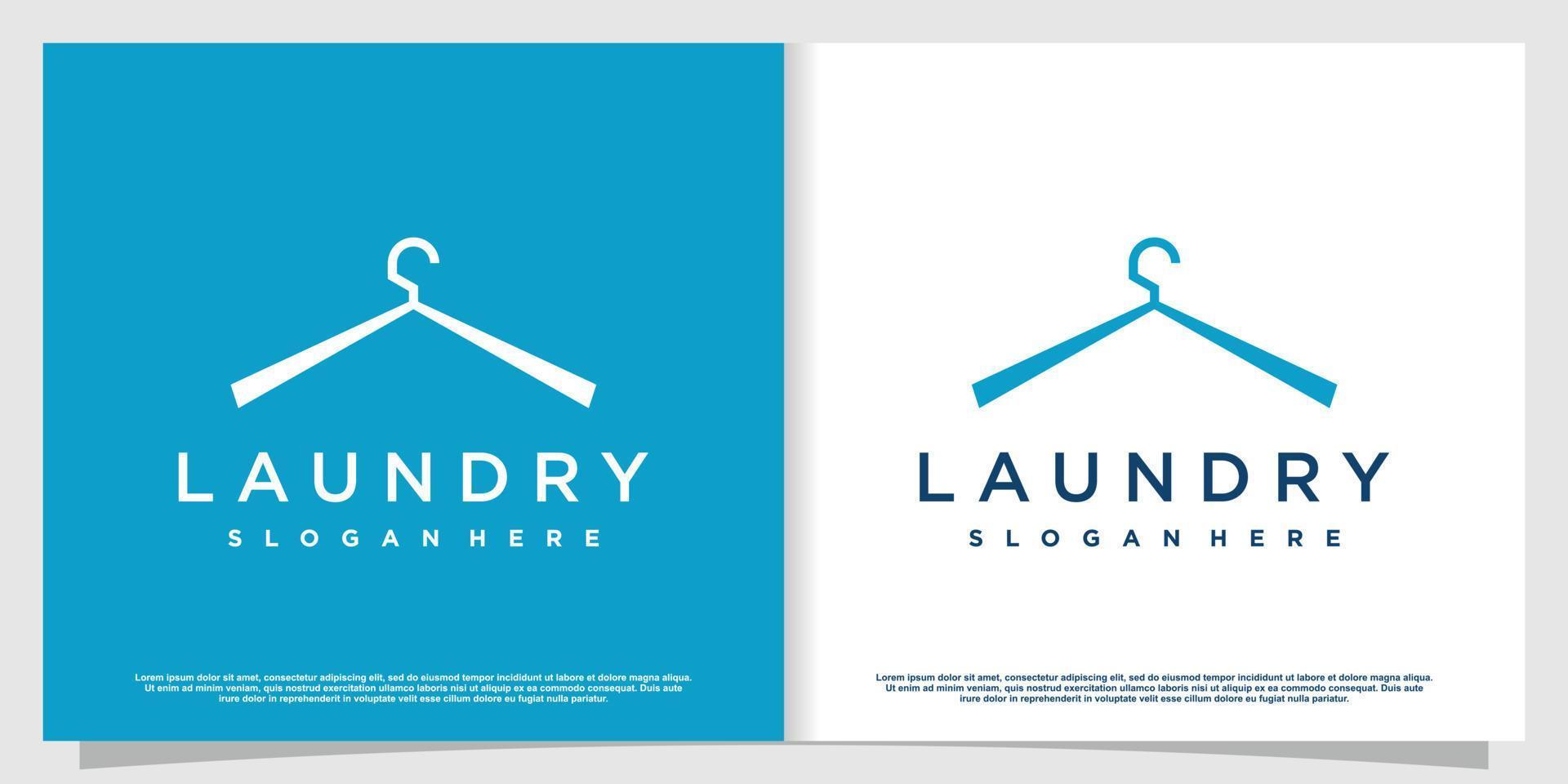 Laundry logo with creative element style Premium Vector part 2