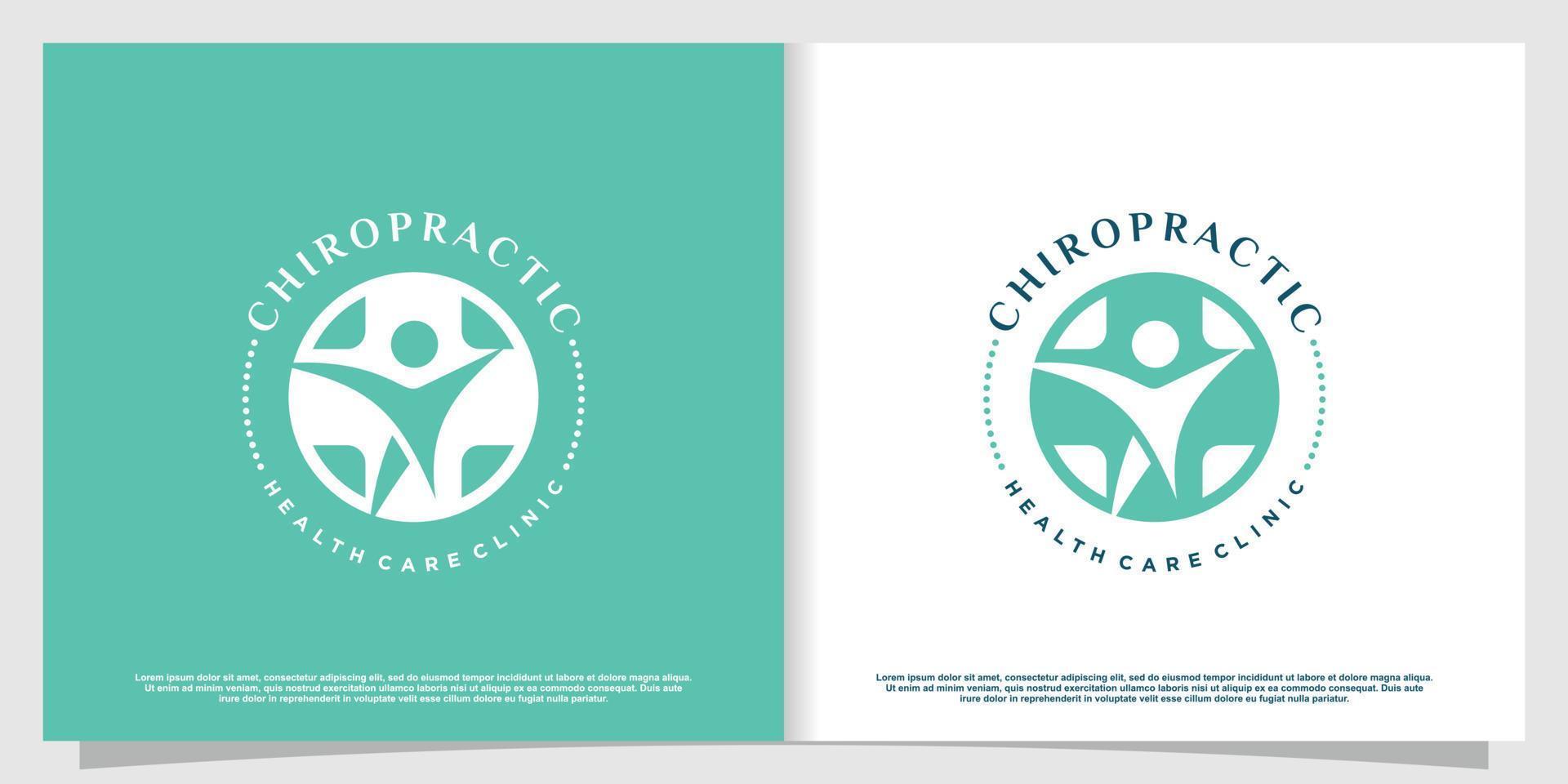 Chiropractic logo design for massage, theraphy, health and service Premium Vector part 5